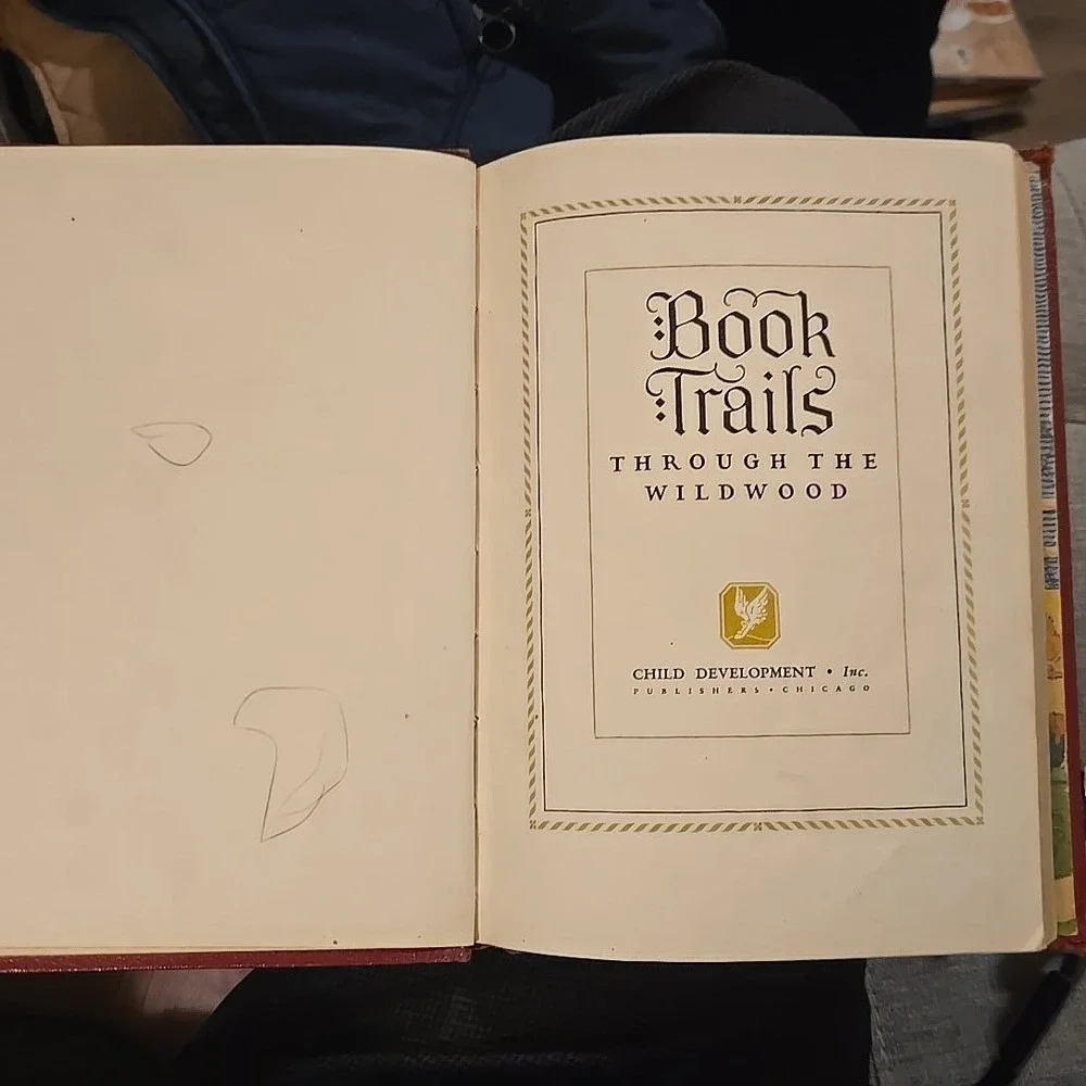 VTG 1946 Book Trails Through The‎ Wildwood Child Development Red Embossed HC USA